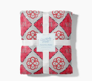 Alpha Omicron Pi Fleece Blanket