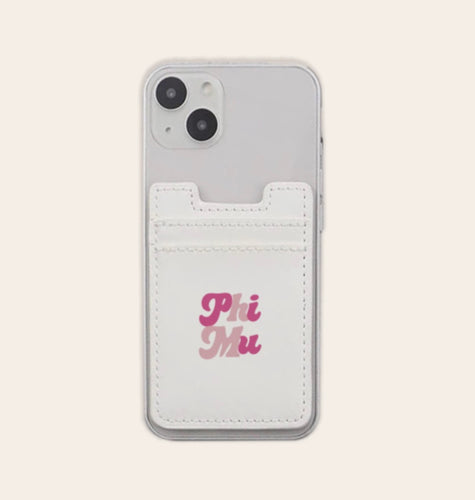 Phi Mu Stick On Phone Wallet