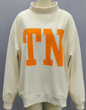 Load image into Gallery viewer, Ivory Floral Tennessee Reversible Mock Neck Sweatshirt