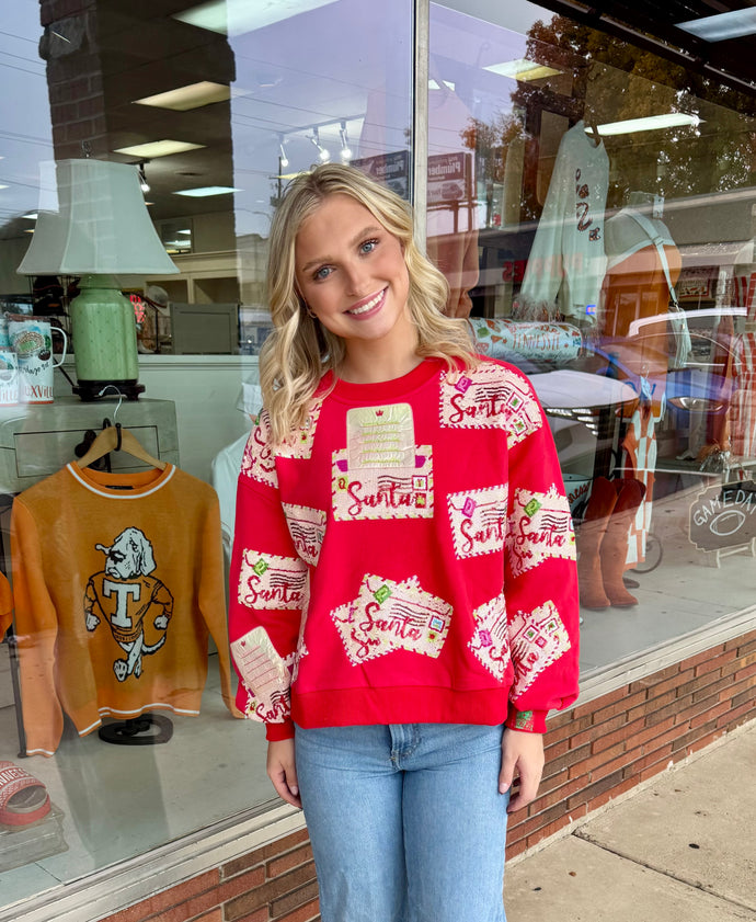 Red Letters to Santa Queen of Sparkles