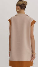 Load image into Gallery viewer, Light Taupe Textured Zip Mini Dress