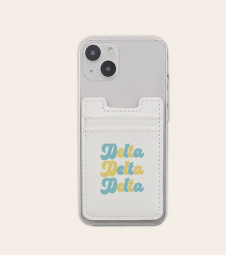 Delta Delta Delta Stick On Phone Wallet