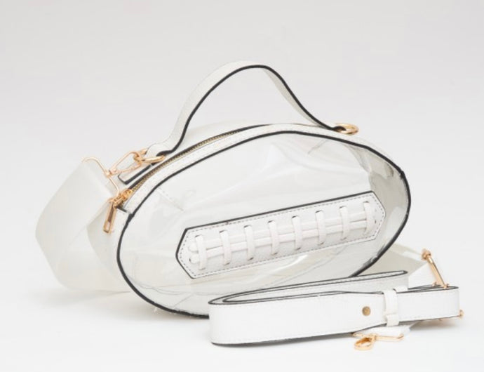 White Football Clear Bag