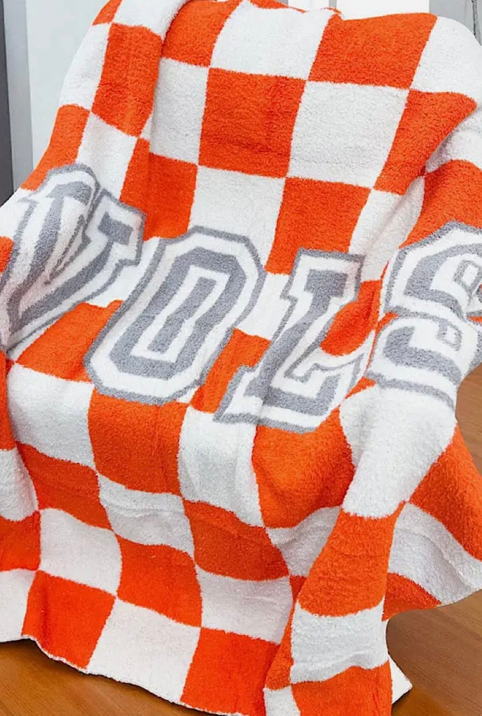 VOLS Checkerboard 50x59 Blanket