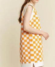 Load image into Gallery viewer, Oversized V-Neck Checker Dress