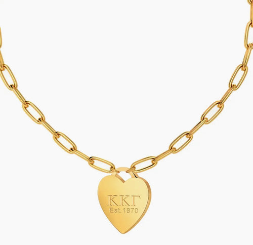 Kappa Kappa Gamma 16in Heart Necklace