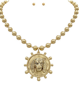 Smokey Gold Coin Necklace