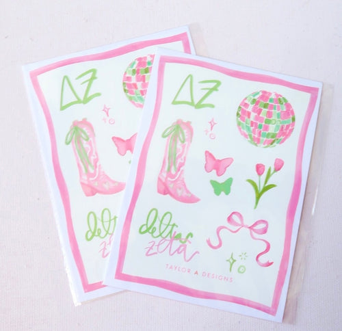 Delta Zeta Sticker Sheet