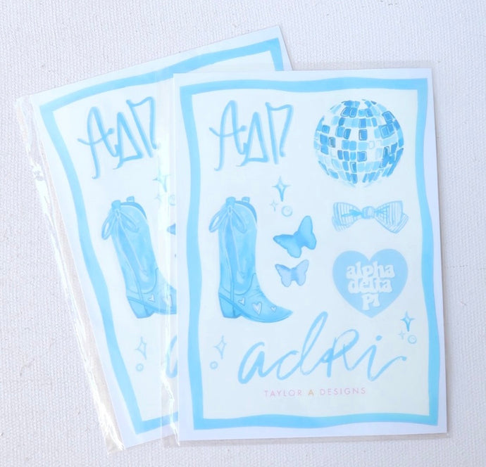 Alpha Delta Pi Sticker Sheet