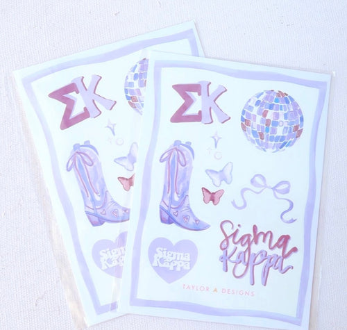 Sigma Kappa Sticker Sheet