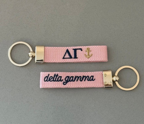 Delta Gamma Embroidered Keychain