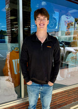 Load image into Gallery viewer, Men’s Charcoal Quarter Zip Top w/ Tennessee Script Logo