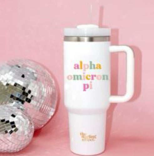 Alpha Omicron Pi Tumbler