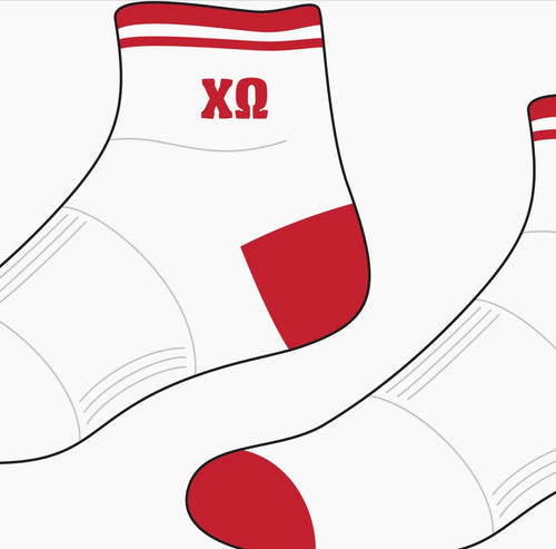 Chi Omega Ankle Socks