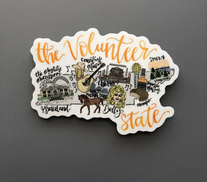 Tennessee Map Sticker