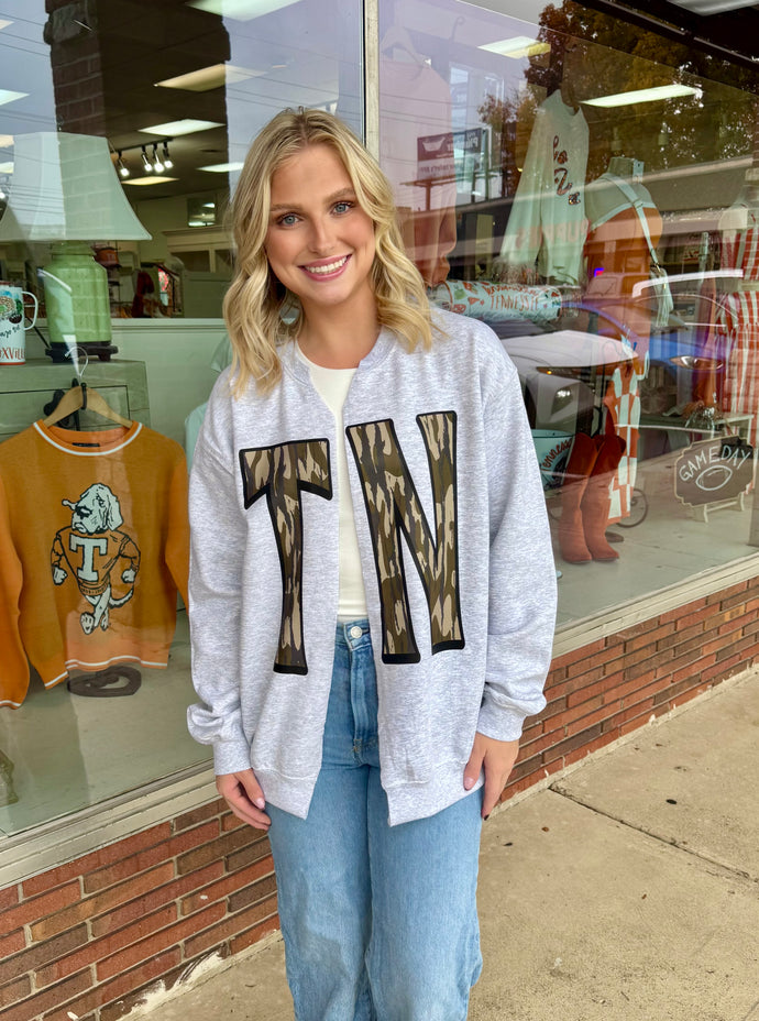 Tennessee Camo Sweatshirt Cardigan