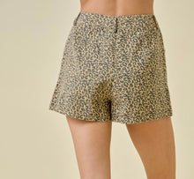 Load image into Gallery viewer, Denim Leopard Print Wrap Skort