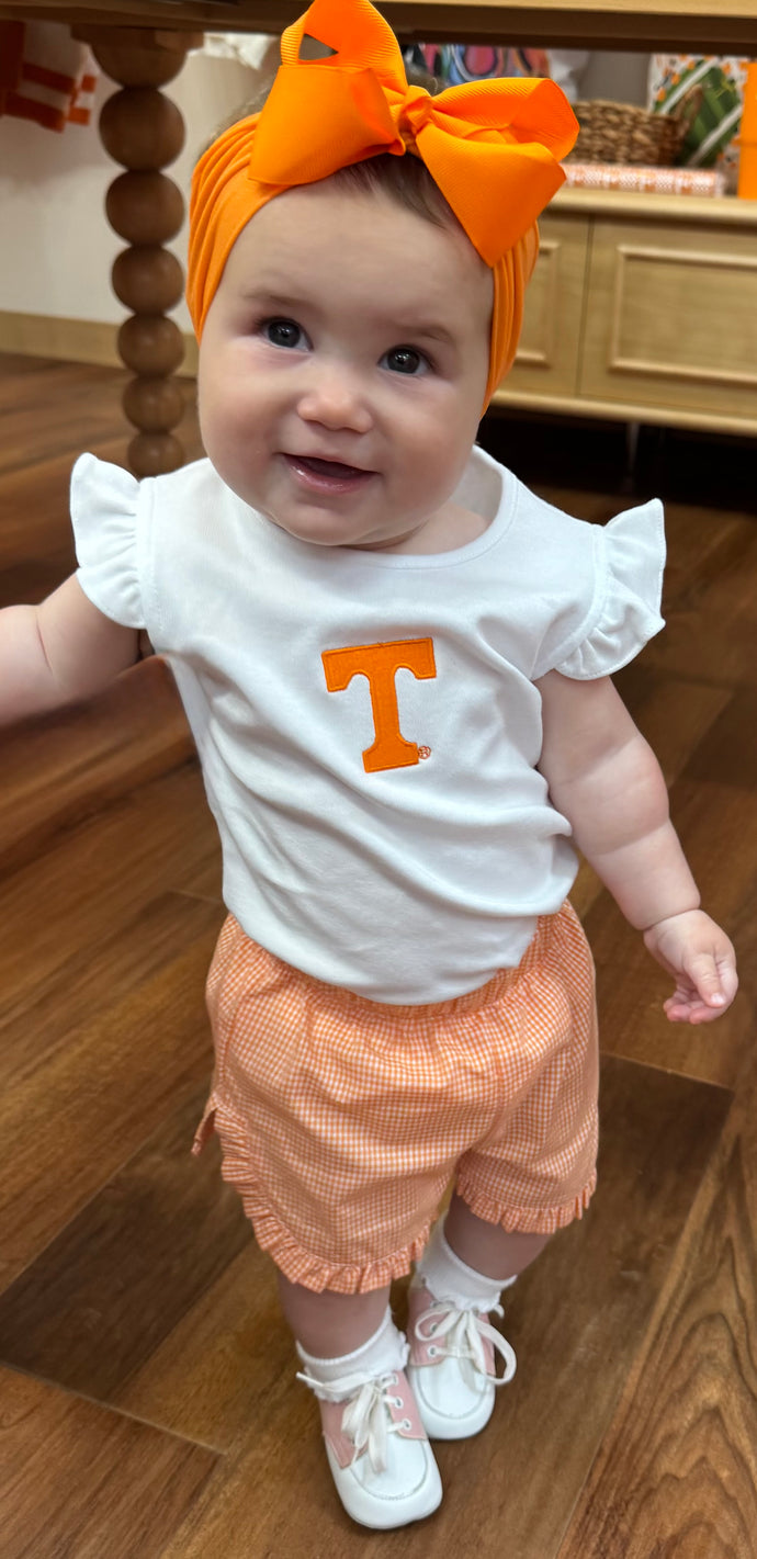 Gingham Baby/Girls Ruffle Shorts