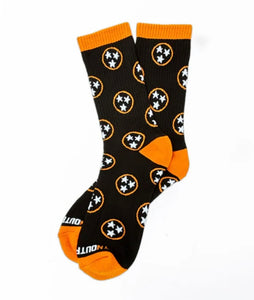 Dark Mode Tri Star Unisex Socks - Fits sizes 5-12