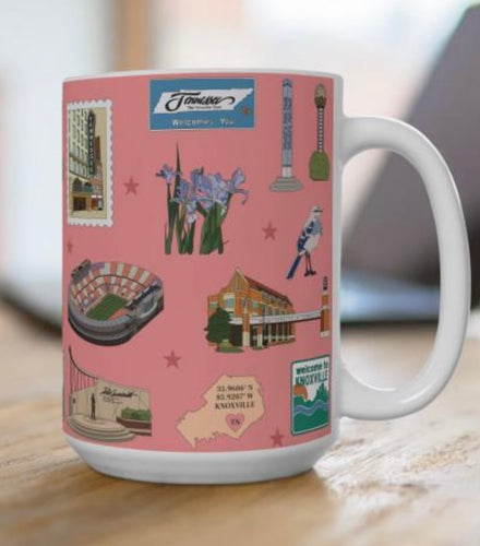 Knoxville 15oz Ceramic Mug - Pink