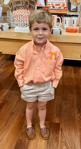 Tennessee Gingham Embroidered Baby/Boys Long Sleeve Button Down