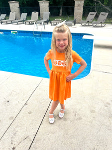 Orange Tri Star Toddler Girls Dress