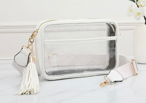 White Rectangular Clear Bag 10x7x3