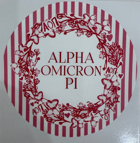 Alpha Omicron Pi Sticker