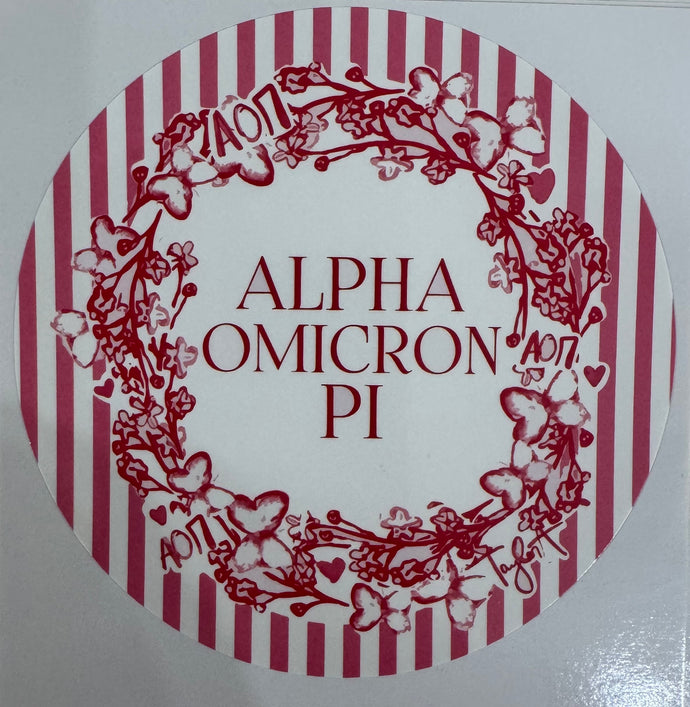 Alpha Omicron Pi Sticker