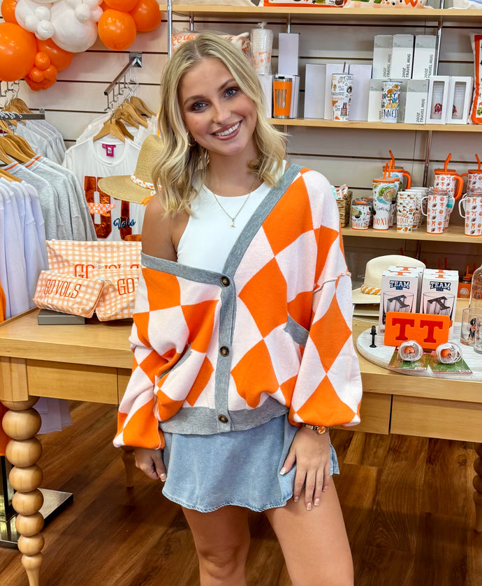 Diamond Print Drop Shoulder Cardigan