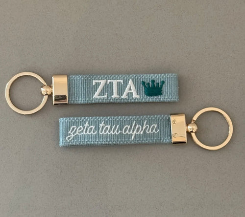 Zeta Embroidered Keychain