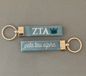 Zeta Embroidered Keychain