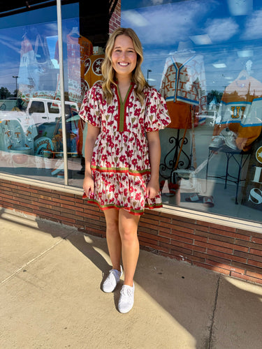 Rust Short Sleeve Dress