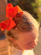 Load image into Gallery viewer, Lainee Jo’s Orange, Silver, and Footballs Glitter Gel (for hair and body)