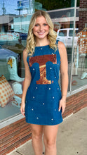 Load image into Gallery viewer, Queen of Sparkles Power T Denim Dress