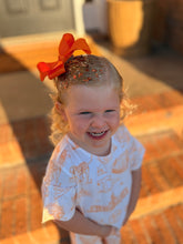 Load image into Gallery viewer, Lainee Jo’s Orange, Silver, and Footballs Glitter Gel (for hair and body)