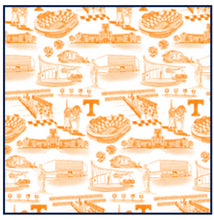 Load image into Gallery viewer, Tennessee Toile Orange and White Kick Flare Ankle Pant