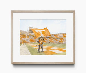 University of Tennessee Smokey Art Print 5x7 (frame not included)