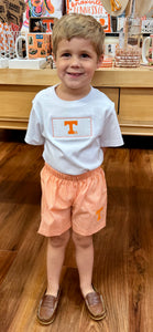 Tennessee White Smocked Baby/Boys Tee
