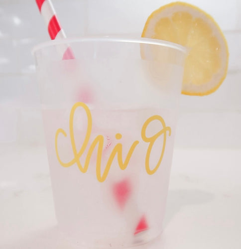 Chi Omega Frosted Cup