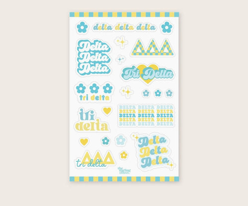 Delta Delta Delta Sticker Sheet