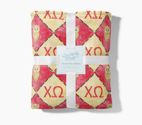 Chi Omega Fleece Blanket