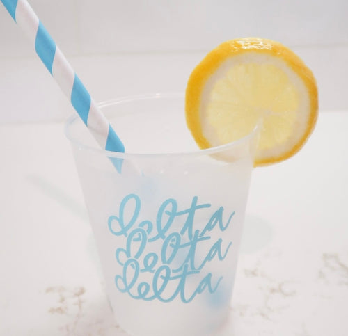 Delta Delta Delta Frosted Cup