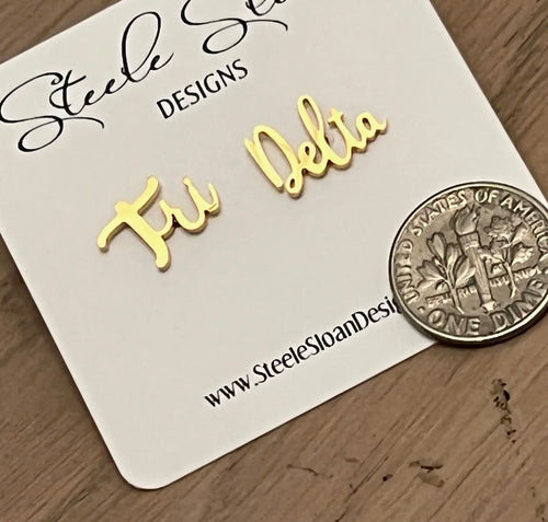 Tri Delta Earrings