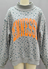 Load image into Gallery viewer, Grey Floral Tennessee Reversible Mock Neck Sweatshirt