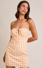 Load image into Gallery viewer, Strapless Check Mini Dress