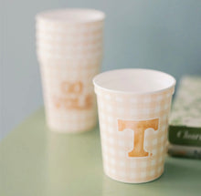 Load image into Gallery viewer, Set of 6 Plaid Reusable Cups