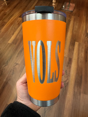 VOLS 20 oz Stainless Steel Tumbler w/ Flip Lid