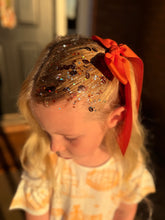 Load image into Gallery viewer, Lainee Jo’s Orange, Silver, and Footballs Glitter Gel (for hair and body)