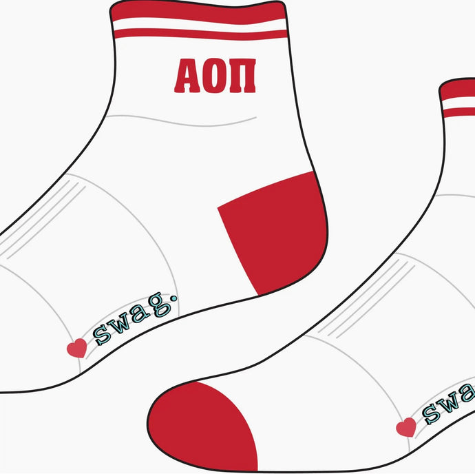 Alpha Omicron Pi Ankle Socks